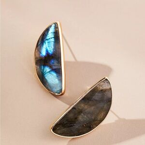 Anthropologie Half Moon Post Earrings - NWT